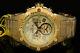 Invicta Speedway Xl Viper Rondaz60 Movt Champagne Dial 18k Gold Plated S. S Watch