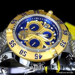 Invicta Subaqua Noma III Octopus Gold Plated Swiss Mvt Steel Blue 50mm Watch New