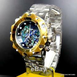 Invicta Venom Hybrid Abalone Chronograph 54mm Steel Gold Plated Watch New