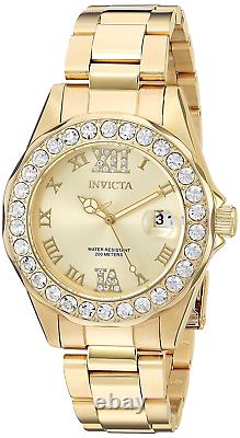 Invicta Women's 15252 Pro Diver Gold Dial Gold-Plated Stainless Steel Watch