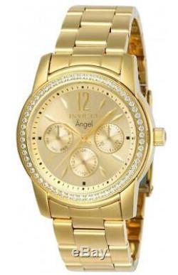 Invicta Women's Watch Angel Gold Tone Dial Yellow Gold Plated Bracelet 11770