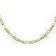 Italian 14k Yellow Gold Crystal 3mm Paperclip Necklace 18-20 5.10 Grams