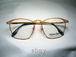 Jacques Bogart eyeglasses hexagonal oval Gold plated women men NOS vintage