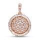 Jewelry For Women 925 Silver Rose Gold Plated Pink Diamond Cocktail Pendant Ct 1