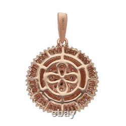 Jewelry for Women 925 Silver Rose Gold Plated Pink Diamond Cocktail Pendant Ct 1