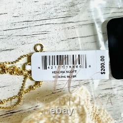 KENDRA SCOTT Ari Heart Multi Strand Necklace 18k Yellow Gold Vermeil $200 NWT