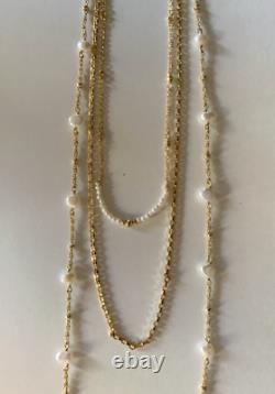 Kendra Scott Scarlet Gold-Plated Multi Strand Necklace In White Pearl