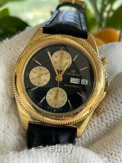 LORENZ WATCH 14337 CHRONOGRAPH AUTOMATIC VALJOUX 7750 GOLD PLATED MENS40mm SWISS
