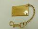 Louis Vuitton Bag Charm Key Ring Plate Chain Gold Gp Authentic