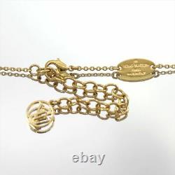LOUIS VUITTON Chain Necklace LV & Me Letter E M61060 Gold Plated Metal Authentic