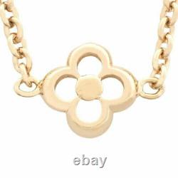 LOUIS VUITTON Flower Full Necklace Monogram Flower LV Circle Gold Plated M68125