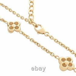 LOUIS VUITTON Flower Full Necklace Monogram Flower LV Circle Gold Plated M68125