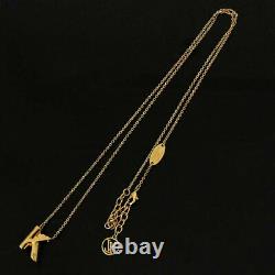 LOUIS VUITTON LV & Me Letter K Chain Necklace Gold Plated M61066 with Box Unused