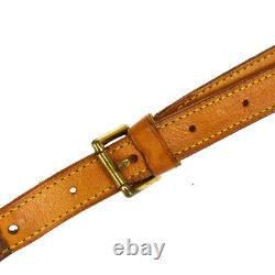 LOUIS VUITTON Shoulder Bag Strap Leather Brown Gold Plated Accessory 09MK624