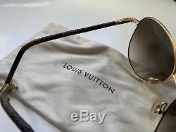 LOUIS VUITTON Sunglasses Z0202U Conspiracy Damier Canvas x Gold Plated 58 15