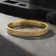 Lab-created Diamond Mens Round Cut 14k Yellow Gold Plated Tennis Link Bracelet
