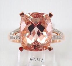 Lab-Created Morganite 3Ct Cushion Cut Solitaire Engagement Ring Rose Gold Plated