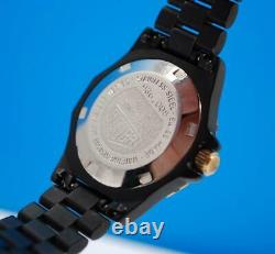 Ladies Tag Heuer 3000 2-tone 18K Gold plate & Black PVD watch Black Dial