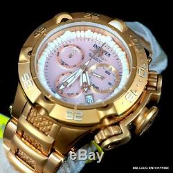 Lady Invicta Subaqua Noma V Swiss Made Rose Gold Plated Pink MOP 42mm Watch New