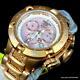 Lady Invicta Subaqua Noma V Swiss Made Rose Gold Plated Pink Mop 42mm Watch New