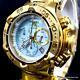 Ladys Invicta Subaqua Noma V Swiss Made Gold Plated Steel Mop 42mm Watch New