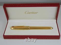 Louis Cartier Gold Plated Fountain Pen F with Box FREE SHIPPING WORLDWIDE