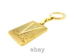 Louis Vuitton Keychain Gold Plated Used Auth L2845