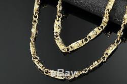 MEDUSA 18k gold luxury Vintage vertical strands 3D DIY chains letters bracelet