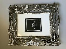 MICHAEL ARAM NICKEL PLATED TWIG PICTURE FRAME 5 x 7 PHOTO 10.75 x 8.5 Neiman's