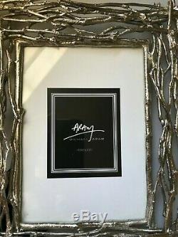 MICHAEL ARAM NICKEL PLATED TWIG PICTURE FRAME 5 x 7 PHOTO 10.75 x 8.5 Neiman's