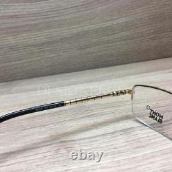 MONT BLANC MB0146 MB 146 Eyeglasses Gold Plated Black E69 Authentic 56mm