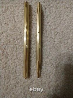 MONTBLANC Noblesse Gold Plated Fountain Pen & Ballpoint Pen with585 Fine Nib