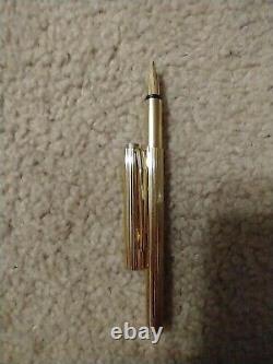 MONTBLANC Noblesse Gold Plated Fountain Pen & Ballpoint Pen with585 Fine Nib