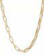 Macy's Paperclip Link 19 Chain Necklace In 18k Gold-plated 925 Sterling Silver