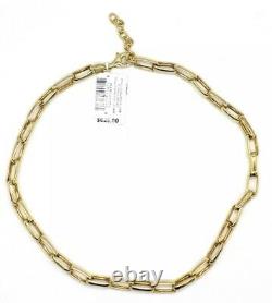 Macy's Paperclip Link 19 Chain Necklace in 18k Gold-Plated 925 Sterling Silver