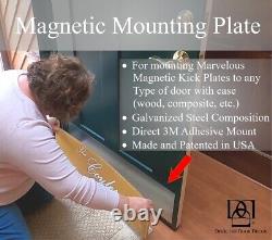 Magnetic Door Kick Plate Faux Metal Colors multiple sizes Interchangeable