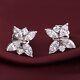 Marquise Cut Simulated Diamond Stunning Stud Earrings In 14k White Gold Plated