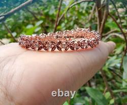 Marquise Simulated Chocolate Diamond Tennis Bracelet 14K Rose Gold Plated 7.5