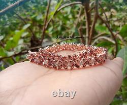 Marquise Simulated Chocolate Diamond Tennis Bracelet 14K Rose Gold Plated 7.5