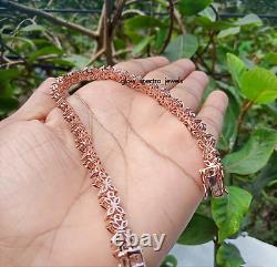 Marquise Simulated Chocolate Diamond Tennis Bracelet 14K Rose Gold Plated 7.5