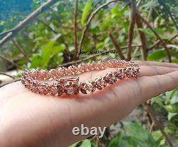 Marquise Simulated Chocolate Diamond Tennis Bracelet 14K Rose Gold Plated 7.5