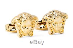 Medusa Versace cufflinks Gold plated jewelry Mens fashion Brass metal