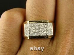 Men's 2Ct Round Cut Moissanite Pinky Ring Band 925 Sterling Silver Gold Plated