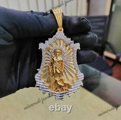 Men's Customization Pendant Jesus Face Solid metal 14k yellow Gold Plated