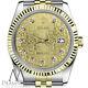 Men's Rolex 36mm Datejust 2 Tone Diamond Dial With Champagne Gold Jubilee Metal
