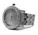Mens Luxury Iced Bling Hip Hop White Gold Pt Lab Diamonds Bust Down Metal Watch