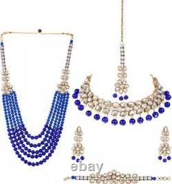Metal Gold-plated Jewel Set (Blue, White) for sale