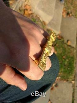 Metal Kaeciluis's Sling Ring prop replica from Doctor Strange gold plated