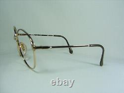 Metalline, eyeglasses, rose Gold plated, round oval frames women's, NOS vintage