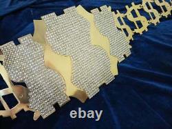 Million Dollar Championship Gold Belt 4MM Brass Metal Plates, Gold Plating